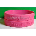 Custom 12mm solid color embossed Silicone Wristbands